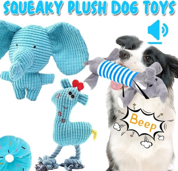 6Pcs Dog Toys for Small Dogs, Puppy Teething Toys From 8 Weeks, Puppy Chew Toys, Plush Dog Toys Set for Small Medium Dogs - Image 3