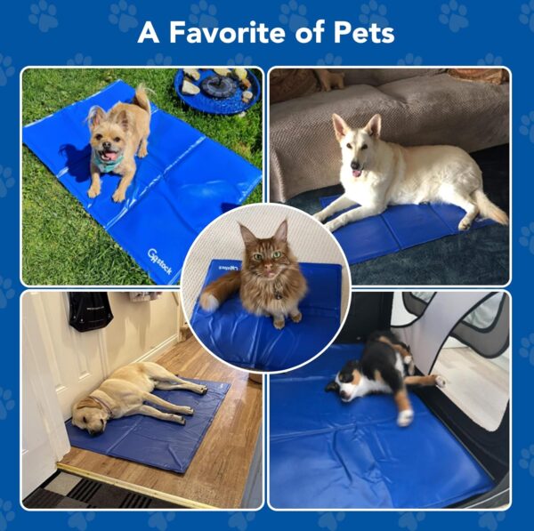 2024 Newest Dog Cooling Mat, Pet Cooling Mat for Dogs Non-Toxic Gel Self Cooling Pad for Cats, Pet Cool Mat Dog Cool Pad for Crates, Kennels and Beds Perfect for Hot Summer Days, XL (60 * 90CM) - Image 4