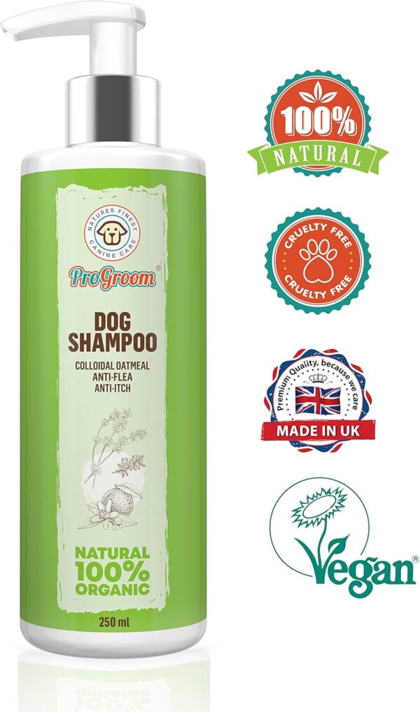 Oatmeal Dog Shampoo Natural and Organic - Shampoo (Flea) Treatment and Itchy Skin Relief Formula - Grooming Puppy Sensitive Shampoo and Conditioner for Smelly Dogs - Image 7