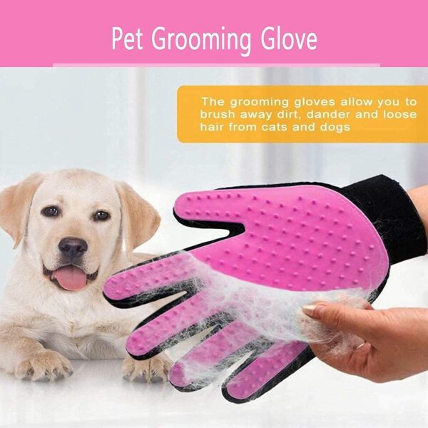 [Upgrade] Pet Dog Cat Grooming Glove,Gentle Deshedding Brush Glove,Efficient Pet Hair Remover Mitt,Massage Tool with Enhanced Five Finger Design,for Dogs,Cats,Rabbits,Horses with Long/Short Fur,1 Pair - Image 3