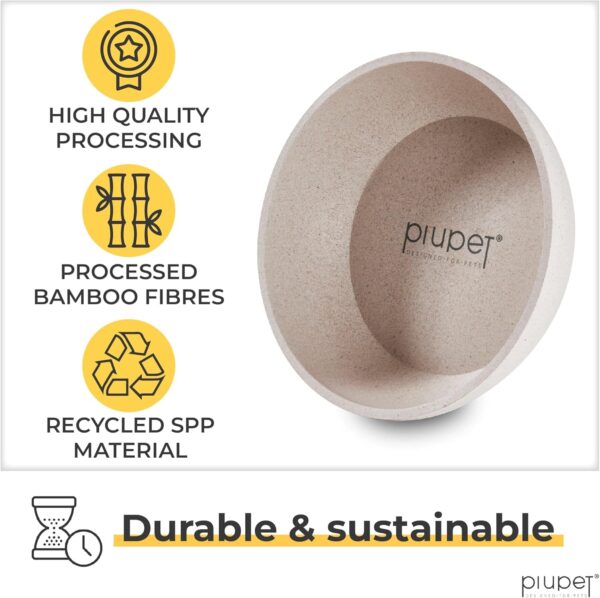 PiuPet® Dog Bowl I 2X 1,6L I Beige I Dishwasher Safe I 21,5cm Diameter I Large Dog Bowls I Dog Water Bowl I Dog Food Bowl | Feeding & Watering Supplies for Dogs | Large and Small Dog Bowl - Image 5