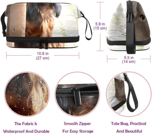 Travel Toiletry Bag wih Zippers Travel Accessories Toiletries Cosmetic Pouch Makeup Bags for Men and Women, Dog Animal Cute Pet - Image 5