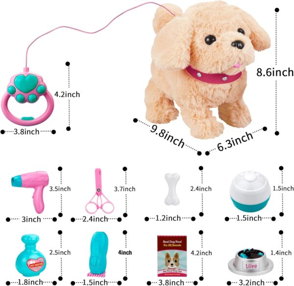 Walking Dog Toys for Kids, Interactive Electronic Pets Dog with Walking Talking Barking Repeating Singing on Lead, Realistic Robot Puppy Dog Toy Present Gifts for 2 3 4 5 Years Old Girls Boys Kids - Image 7