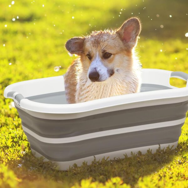 beberoad Pet Dog Booster Bath Elevated Dog Bathing Tub Washing Station for Grooming, Collapsible Foldable Portable Shower Bathtub for Small Dogs Cats Pet, Indoor and Outdoor - Image 3