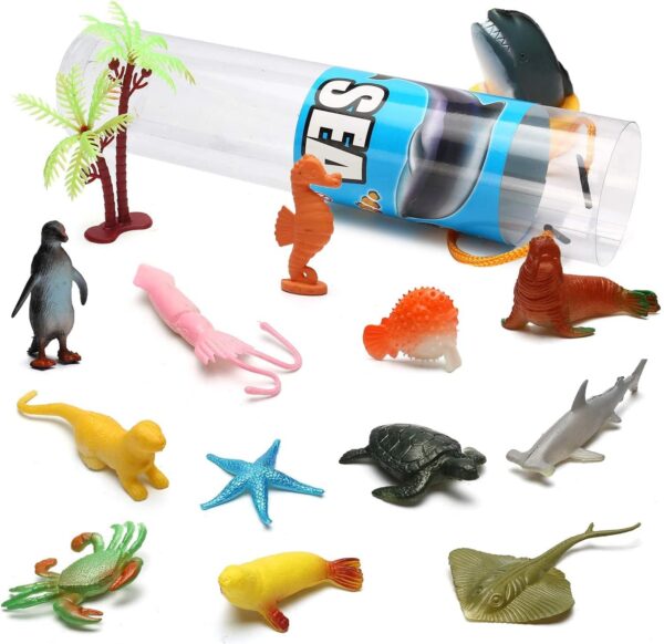 Mini Animal Figure Toys in Tubes 82 Piece Set,Assorted Mini Dinosaur Insect Ocean Sea Animal Farm Animal Jungle Animal Dog Figure, Realistic Vinyl Plastic Zoo Play Set, Small Toys for Cupcake Topper - Image 7