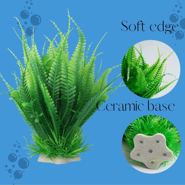 BAILMOLI Fish Tank Decorations, 10 PCS Aquarium Plants Green Fish Tank Plants Artificial Set Aquarium Ornaments Accessories - Image 6