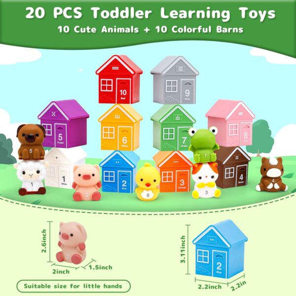 Toys for 1 2 3 Year Old Boys Girls , Farm Animals Toys Gifts for 1-3 Year Olds Girls Kids Toys Bath Toys 1-3 Year Olds Boys Girls Birthday Present Toddler Toys 1-3 Year Old Boy Gifts Stacking Toys - Image 7