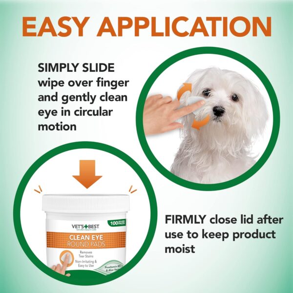 Vet's Best Natural eye cleansing wipes for dogs - 100 disposable wipes - Image 5