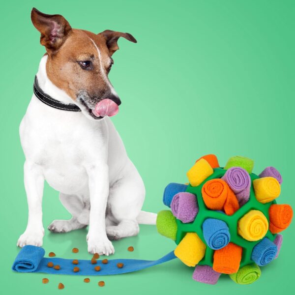 FANTESI Snuffle Ball for Dogs Toys, Interactive Dog Puzzle Toys Educational Foraging Toy Slow Feeder,Bite Resistant Pet Snuffle Ball Toy Dog Toys for Puppy Small Medium Size Dogs - Image 2