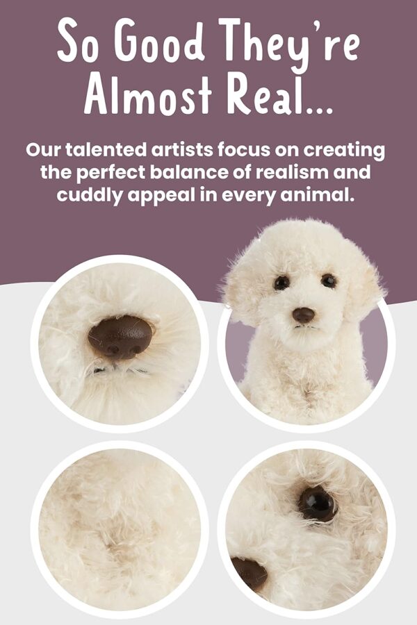 Living Nature Labradoodle Puppy, Realistic Soft Cuddly Dog Toy, Naturli Eco-Friendly Plush, 16cm - Image 3