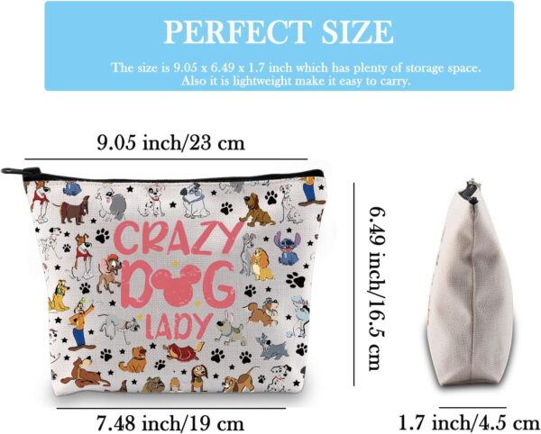 Dog Lover Gift Animal Kingdom Dogs Group Collage Gift Crazy Dog Lady Dogs Print Travel Bag Pet Puppy Owner Gift, Dog Lady Bag, Canvas Cosmetic Bag With Zipper - Image 2