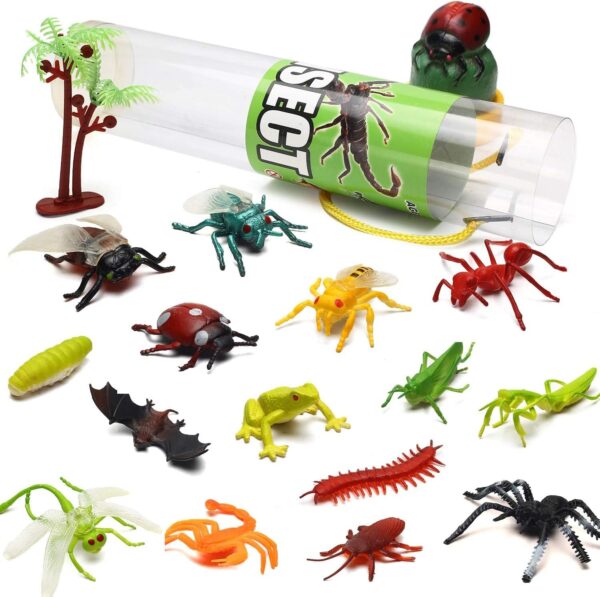 Mini Animal Figure Toys in Tubes 82 Piece Set,Assorted Mini Dinosaur Insect Ocean Sea Animal Farm Animal Jungle Animal Dog Figure, Realistic Vinyl Plastic Zoo Play Set, Small Toys for Cupcake Topper - Image 6