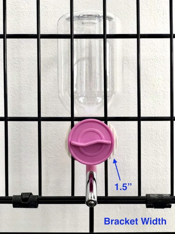 Choco Nose Patented No-Drip Water Bottle/Feeder for Guinea Pigs/Hamsters/Bunnies/Ferrets/Other Small Pets, Critters and Animals -For Cages, Crates or Wall Mount. 300ML. Nozzle 10mm, Pink (C128) - Image 5