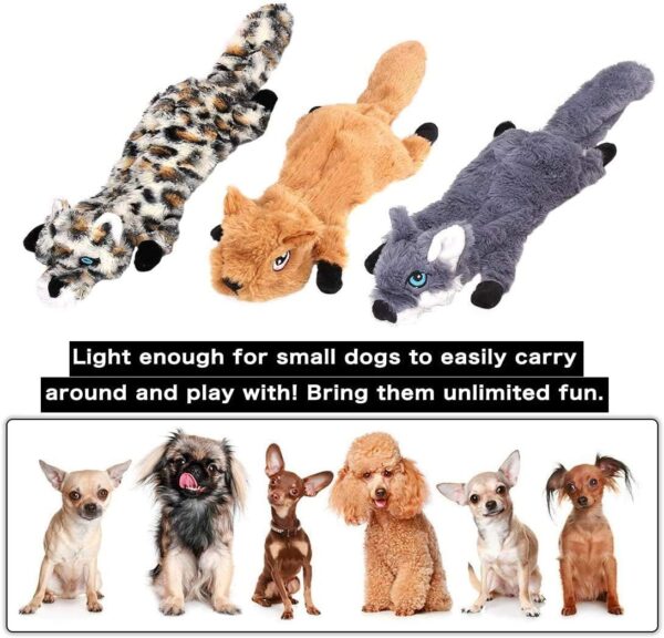 Newthinking No Stuffing Dog Toys, 5 Pack Squeaky Dog Toys Indestructible, Soft Plush Dog Toys for Small Medium Large Dogs - Image 4