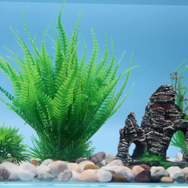 BAILMOLI Fish Tank Decorations, 10 PCS Aquarium Plants Green Fish Tank Plants Artificial Set Aquarium Ornaments Accessories - Image 8