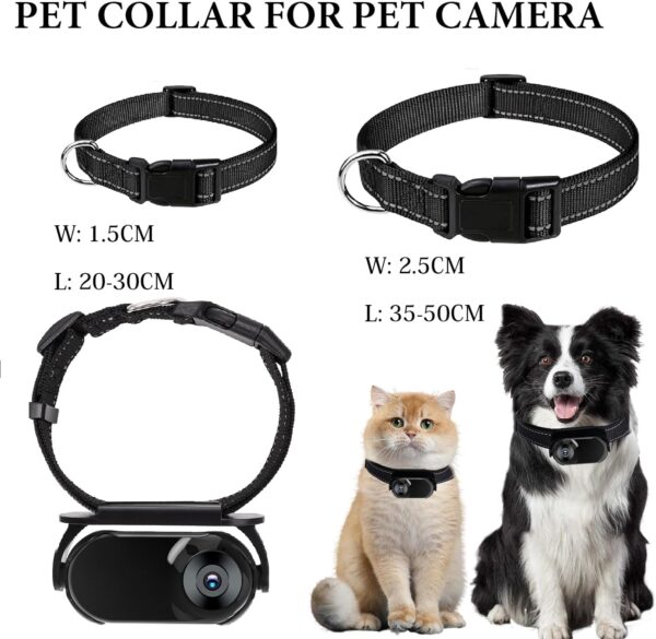 TwoWin Cat Camera Collar, Upgrade 360° Rotating 1080P HD Cat Dog Collar Camera with 8GB SD Card, Dog Cat Collar Camera for Pet Supplies, Video Records Wireless Camera for Cats Dogs Gift - Black - Image 5