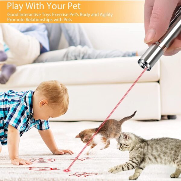 YYCAT Cat Toys for Indoor Cats Kittens,7 in 1 Function,Rechargeable Interactive Cat Toy Wand with a Free Toy Mouse - Image 7