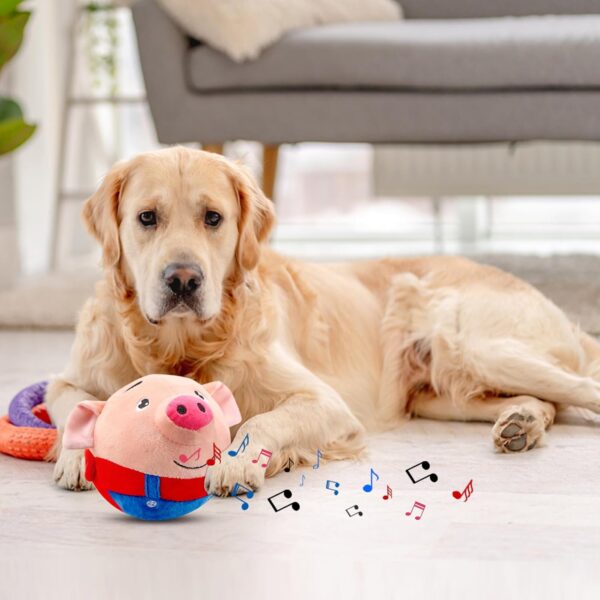 Active Moving Pet Plush Toy, Interactive Dog Toys, Talking Animal Plush Toy for Dog, USB Rechargeable Interactive Washable Cartoon Pig Plush Sound Electronic Toy For Pets, Cats, Small And Medium Dogs - Image 7