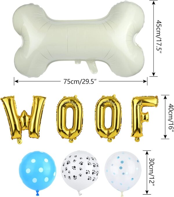 ASTARON Pet Dog Birthday Party Supplies,Blue Boy Dog Birthday Hat Bandana with Bone Balloons Puppy Birthday Banner for Pet Birthday Party Supplies decorations - Image 5