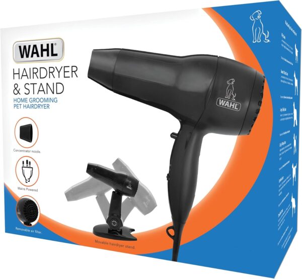 Wahl Hairdryer with Stand, Pet Dryer, Hair Dryers for Dogs, Dryers with Hands Free Stand, Multi-position, Three Power Settings, Lightweight, Portable Grooming Blower - Image 6