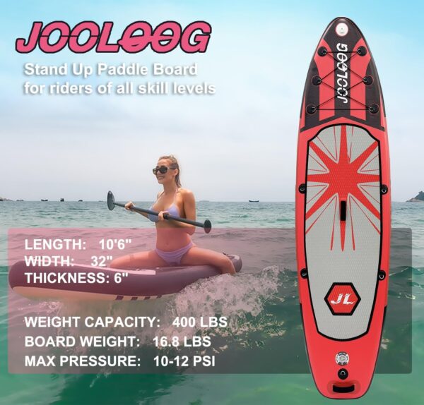 JOOLOOG Inflatable Stand Up Paddle Board 320CM 300CM Premium iSUP with Kayak Seat, and Complete Package - Image 4