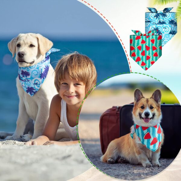 72 Packs Dog Bandanas Bulk Buffalo Plaid Dog Bandana Summer Scarf Triangle Fruit Dog Drool Bibs Fruit Washable Bandana Adjustable Kerchief Dog Cat Bandana for Beach Small Medium Pet Supplies (Fruit) - Image 4