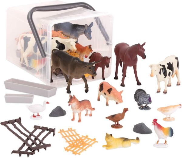 TERRA BY BATTAT AN2802Z Country World Figurines – Assorted Miniature Farm Animal Toy Figures for Kids 3 Wild Animals – Assorted Miniature Wild Animal Toys For Kids 3+,2" - Image 2