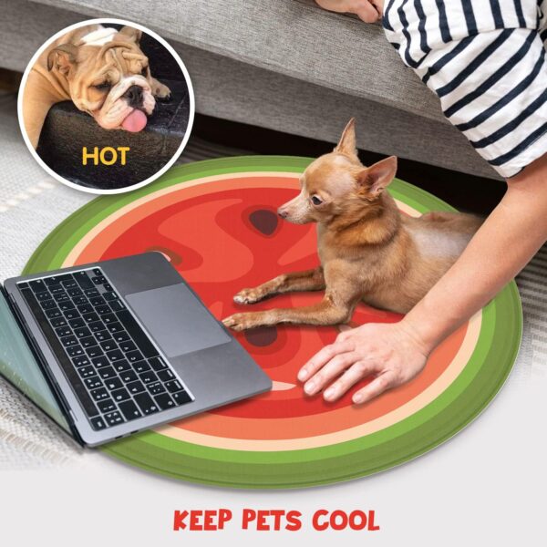 furrybaby Dog Cooling Mat, Pet Bed Dog Mat Self-Cooling Pad Cool Gel Bed Large Dog Cooling Pads Mats, No Need to Refrigerate or Freeze, Apply Indoors Outdoors Car(Watermelon XL 65cm) - Image 6