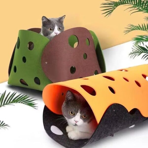 Ruiqas Cat Tunnels DIY Toy Durable Pet Play Tunnel Detachable Washable Felt Cat Litter Pet Toys Supplies - Image 3