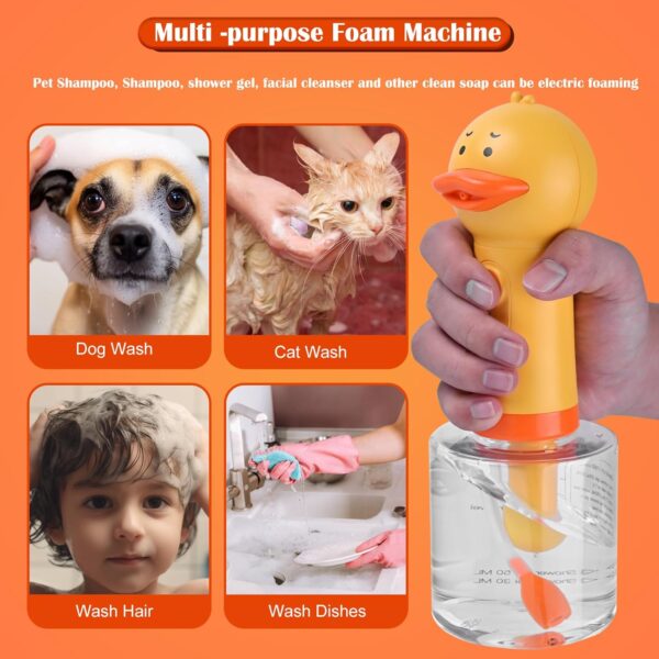 SweetNook Electric Foaming Shampoo Dispenser for Dog and Cat Bathing, Soap Dispenser for Pet Bathing, Bathroom, Kitchen Sink, Toilet Cleaning - Image 4