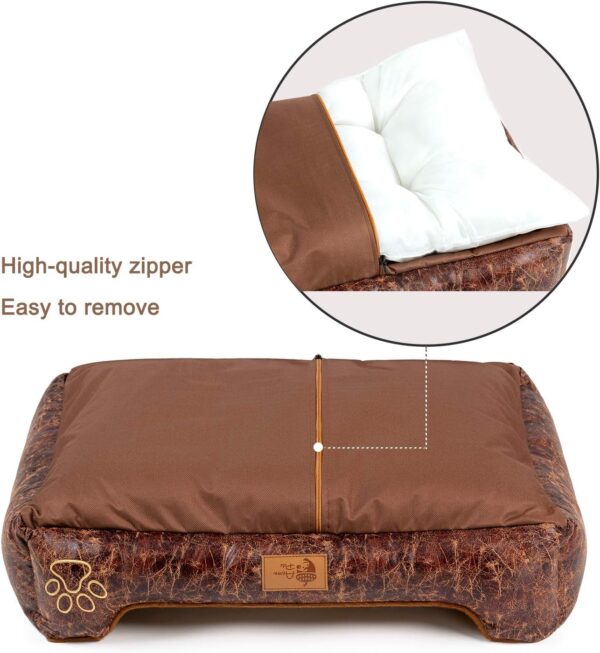 AcornPets® B-602 Deluxe Coffee Color Large Dog Bed Cat Pet Pillow Fleece 90 x 70 CM For Large Dogs, Using Fur Velvet, Oxford Fabric, Detachable and Washable - Image 6