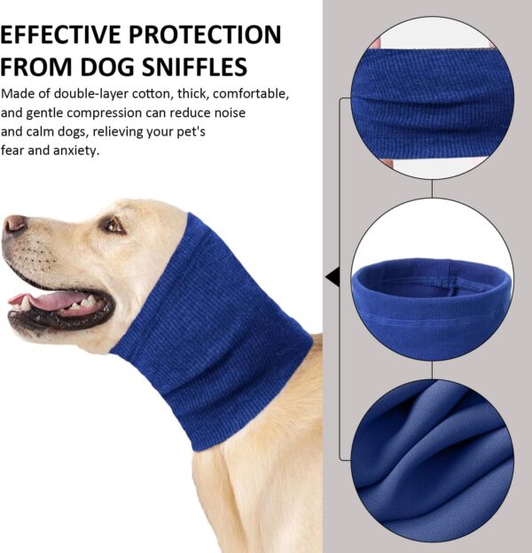 2 Pieces of Pet Headgear, Thickened Warm Accessories, Dog Soothing Hoods, Elastic Pet Dog Earmuff, Pet Neck Protectors, Noise Reduction Dog Snood, Used for Bathing and Grooming (13 * 9cm) - Image 3