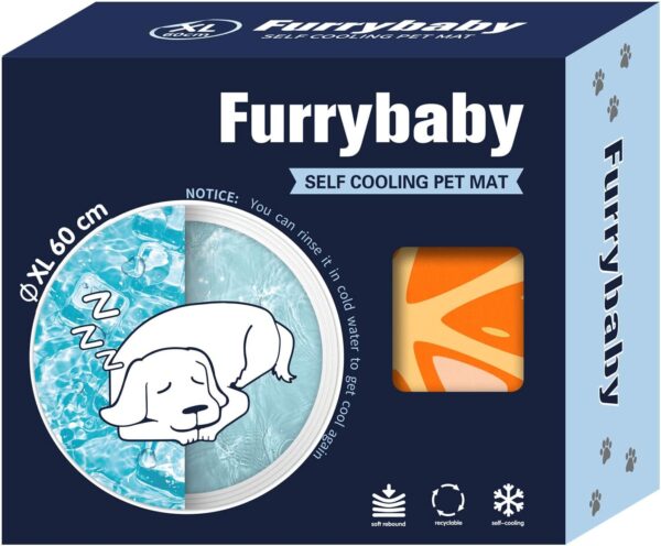 furrybaby Dog Cooling Mat, Pet Bed Dog Mat Self-Cooling Pad Cool Gel Bed Large Dog Cooling Pads Mats, No Need to Refrigerate or Freeze, Apply Indoors Outdoors Car(Orange XL 65cm) - Image 9