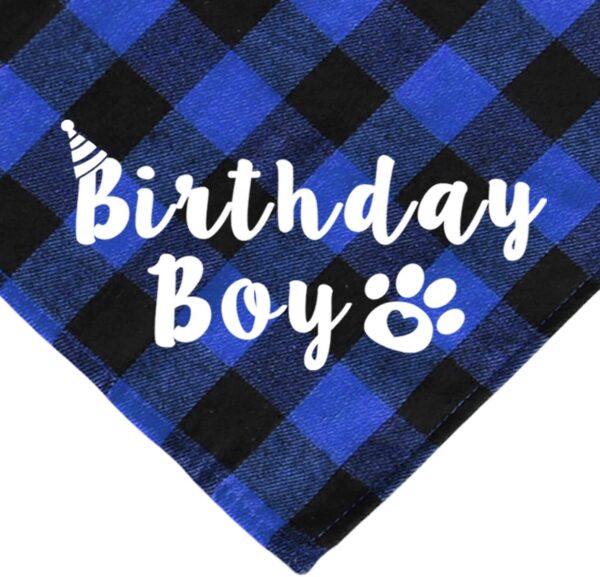 JOTFA Cat Birthday Party Supplies, Kitten Bandana with Hat Bow Tie Number Banner Balloons Meow Letter for Decorations, Blue - Image 4