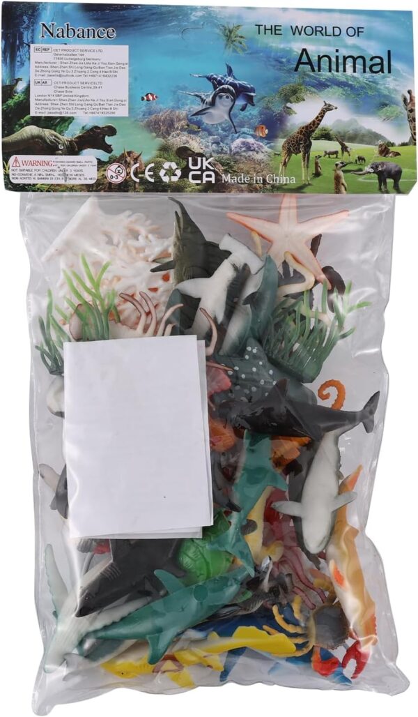 Sea Animal Figures Animal Toys 38PCS - Nabance Mini Sea Animal Toys Set Realistic Animal Sea Life Figures Toy Educational Animal Learning Toys Bath Toys for Child - Image 11