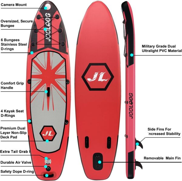 JOOLOOG Inflatable Stand Up Paddle Board 320CM 300CM Premium iSUP with Kayak Seat, and Complete Package - Image 2