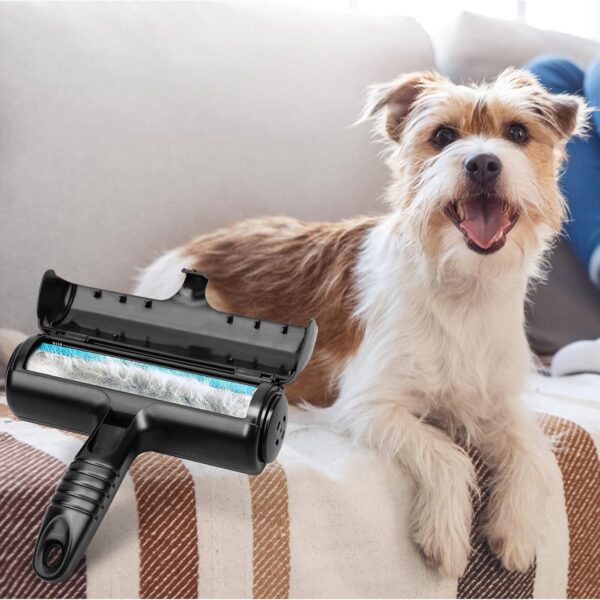 USION Pet Hair Remover Roller Brush - Reusable & Portable Dog Cats Hair Remover Scraper,Carpet Brush Hair Removal Tool,Self-Cleaning Lint Removel Animal Fur Collector from Furniture,Sofa & Bedding - Image 5