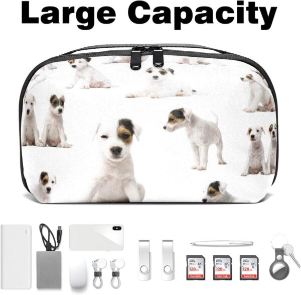 Cosmetic Bag for Women, Adorable Roomy Makeup Bags Travel Water Resistant Toiletry Bag Accessories Organizer, Dog Animal Pet - Image 3