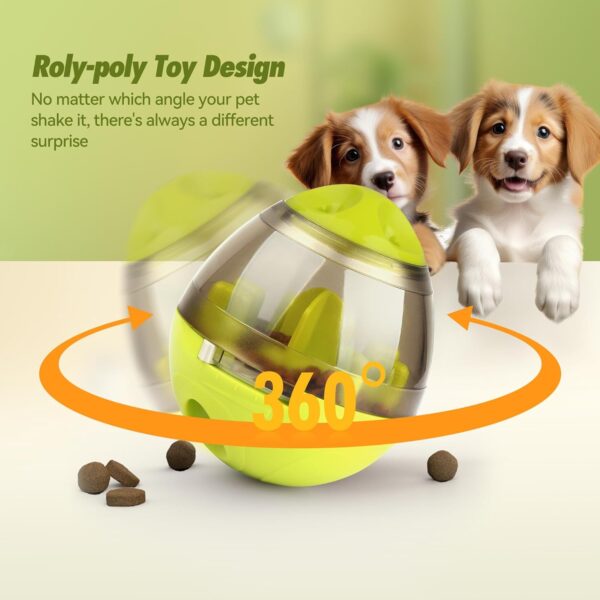 Zellar Treat Dispensing Dog Toy - Dog Treat Ball/Food Dispenser/Interactive Toys/Slow Eating Treat Ball for Small Medium Dogs and Cats (Green) - Image 4