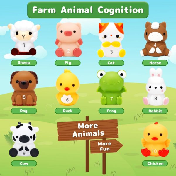 Toys for 1 2 3 Year Old Boys Girls , Farm Animals Toys Gifts for 1-3 Year Olds Girls Kids Toys Bath Toys 1-3 Year Olds Boys Girls Birthday Present Toddler Toys 1-3 Year Old Boy Gifts Stacking Toys - Image 6