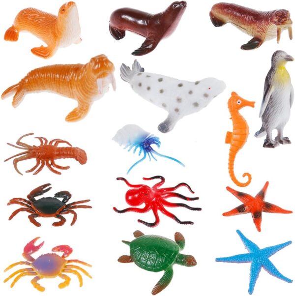 Sea Animal Figures Animal Toys 38PCS - Nabance Mini Sea Animal Toys Set Realistic Animal Sea Life Figures Toy Educational Animal Learning Toys Bath Toys for Child - Image 7