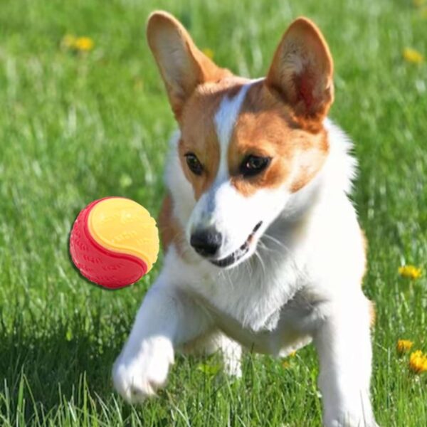 Irunfast 3Pcs Squeaky Dog Ball, Dog Toys Teeth Cleaning Puppy Chew Toys Pet Training Ball Dog Interactive Dog Ball for Teeth Cleaning & Training Fun for Dogs - Image 7