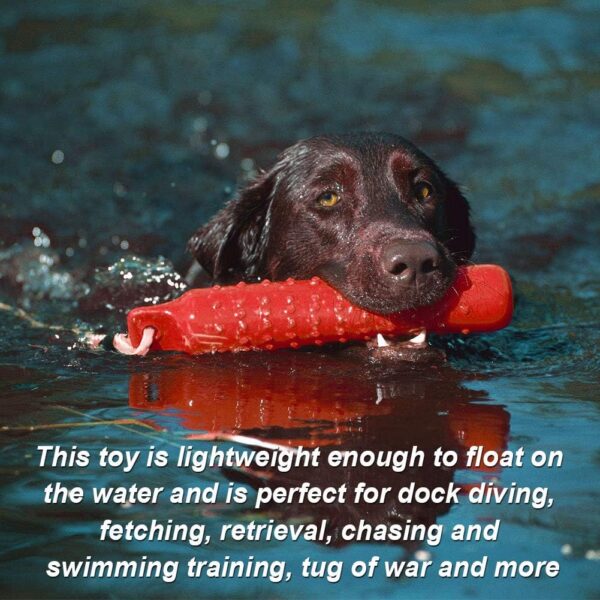 Horolas Dog Training Dummy, Floating Dog Water Toy for Water Fetch Play and Training, Natural Rubber Dog Chew Toys Dog Brushing Stick for Dental Care & Teeth Cleaning - Image 7