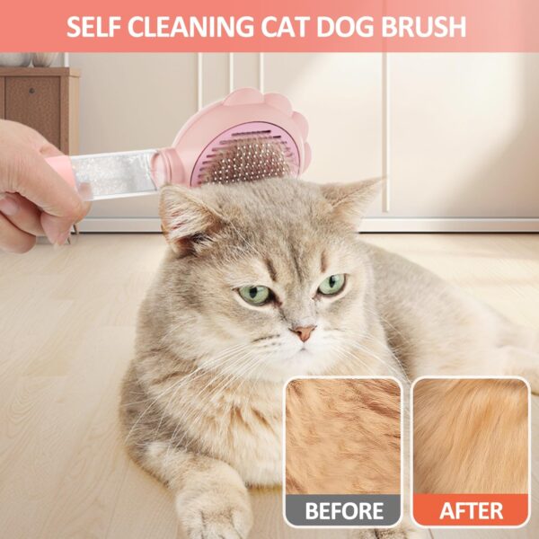 Cat Brush Dog Brush, Mebeter Cat Comb, 3 In1 Cat Steam Brush Self Cleaning Steam Brush for Dogs & Cats Cat Spray Massage Comb Multifunctional Cat Grooming Brush for Removing Tangled and Loose Hair - Image 2