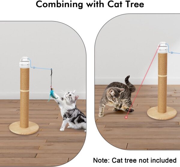 Tyasoleil 4 in 1 Smart Cat Toys, Interactive Cat Toys, Cat Toys for Indoor Cats Adult, Upgrade Motor, Automatic Cat Toy - 3 Modes Indoor Cat Toys, Electronic Cat Feather Kitten Toy - Image 4