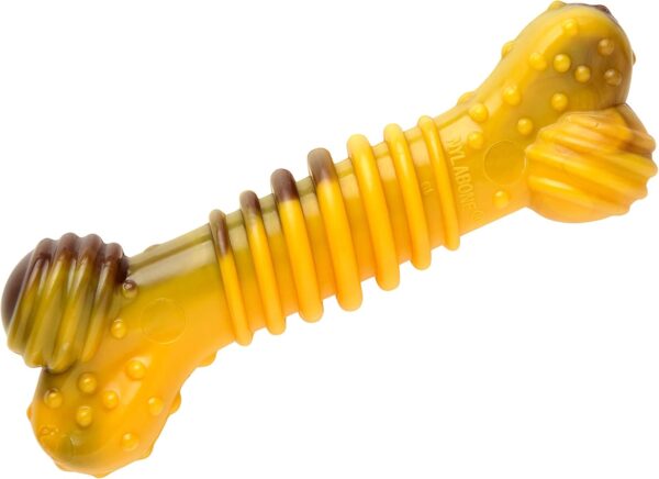 Nylabone Extreme Tough Dog Chew Toy Bone, Durable, Cleans Teeth, Beef & Cheese, Medium, for Dogs Up to 16 kg - Image 3