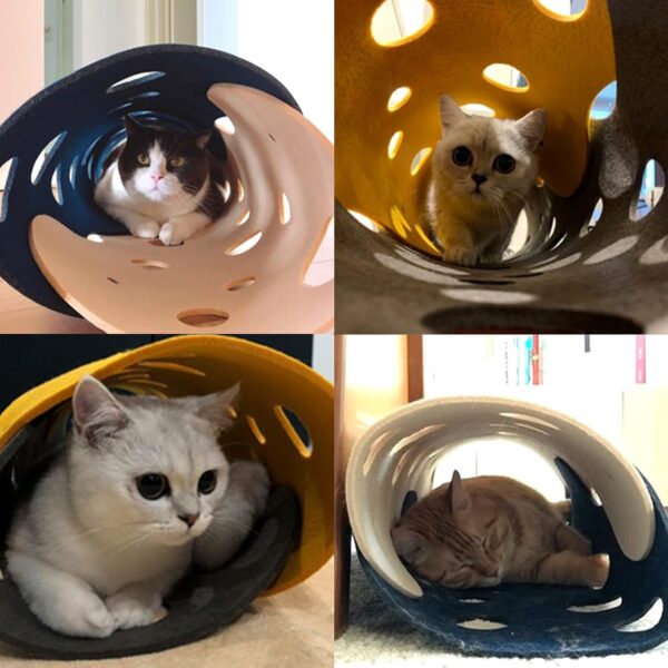 Ruiqas Cat Tunnels DIY Toy Durable Pet Play Tunnel Detachable Washable Felt Cat Litter Pet Toys Supplies - Image 6