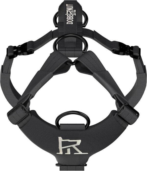 DOBERNUT Working Dog Harness - K9 Tactical No-Pull 3-Clip Gear - German Shepherd, Black Labrador, Bully Bulldog Harness - Pet Supplies for Service Dog Training, Walking & Activity (Medium) - Image 2