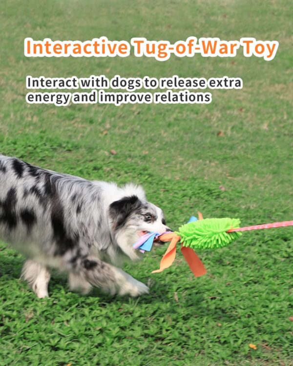 SCHITEC Tug Toy for Dogs, Bungee Tug of War Rope Toys with Squeaky Sound for Small Medium Large Dog, Puppy Training Pull Toy for Exercise & Interactive Play Games - Image 2