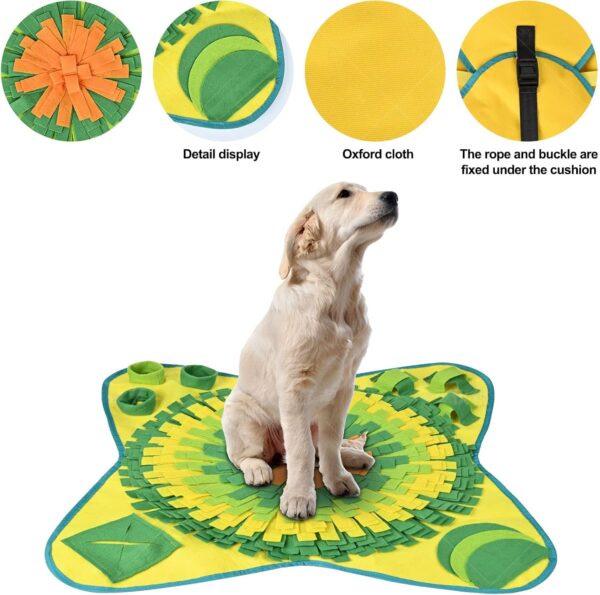 Emwel Dog Snuffle Mat - Washable Pet Feeding Nosework Treats Mat Puzzle Training Toy for Dogs Large Medium Puppies - Image 4